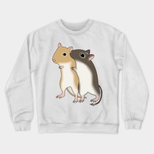 Two Cute hugging gerbils Crewneck Sweatshirt